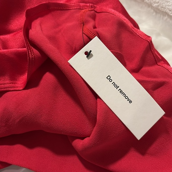 NWT Rumored Red Formal Satin Maxi Dress plunge V-neck floor length open back - Picture 8 of 10